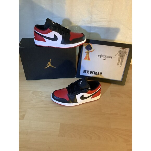 Air Jordan 1 Low Bred Toe MENS 553558-612 Size 9 Deadstock